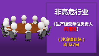 生产经营单位负责人 再培训（8月27日沙湾镇）