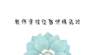 教师资格证面试精品班