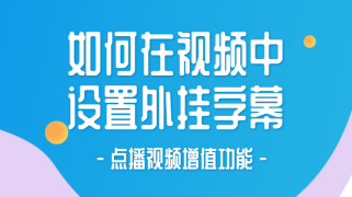 如何在视频中弄外挂字幕